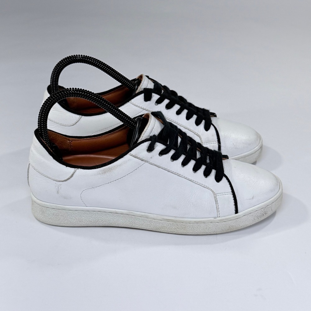 Frye Alexis Sneakers Womens 7 White Leather Lace Up Low Top Casual Minimalist